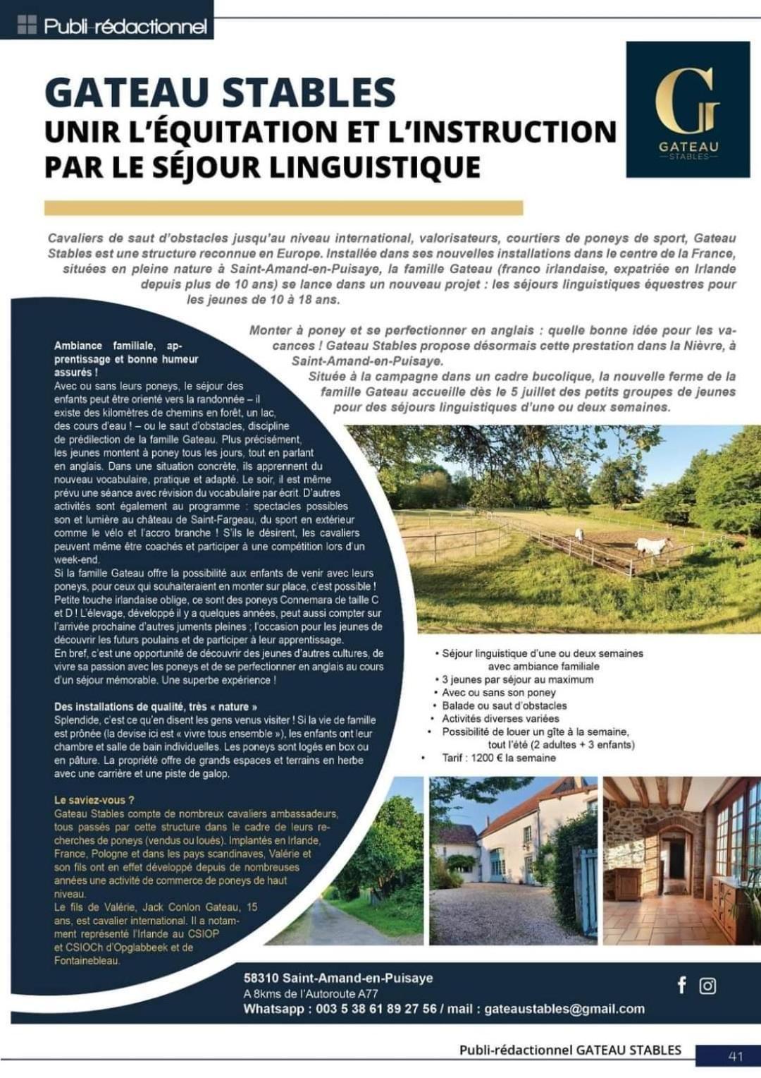 Ferme Equestre & Chambres D'Hotes Gateau Stables Proche Guedelon Saint-Amand-en-Puisaye Exteriör bild